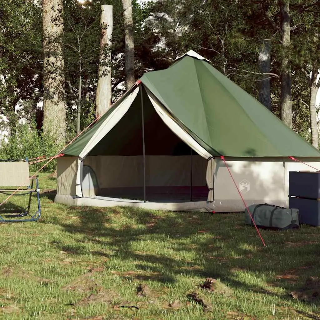 Camping Tent Tipi Waterproof 6 Person Green Portable Outdoor Shelter