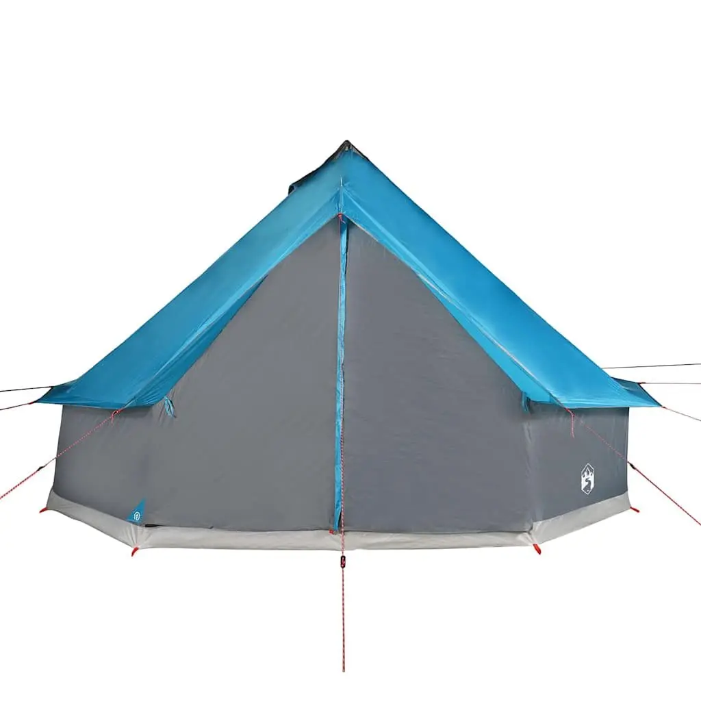 Family Camping Tent 10 Person Tipi Blue Waterproof Outdoor Adventure Shelter