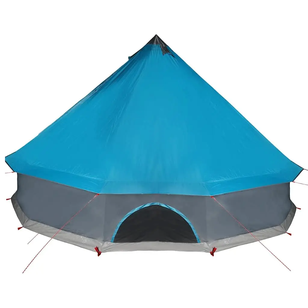 Family Camping Tent 10 Person Tipi Blue Waterproof Outdoor Adventure Shelter