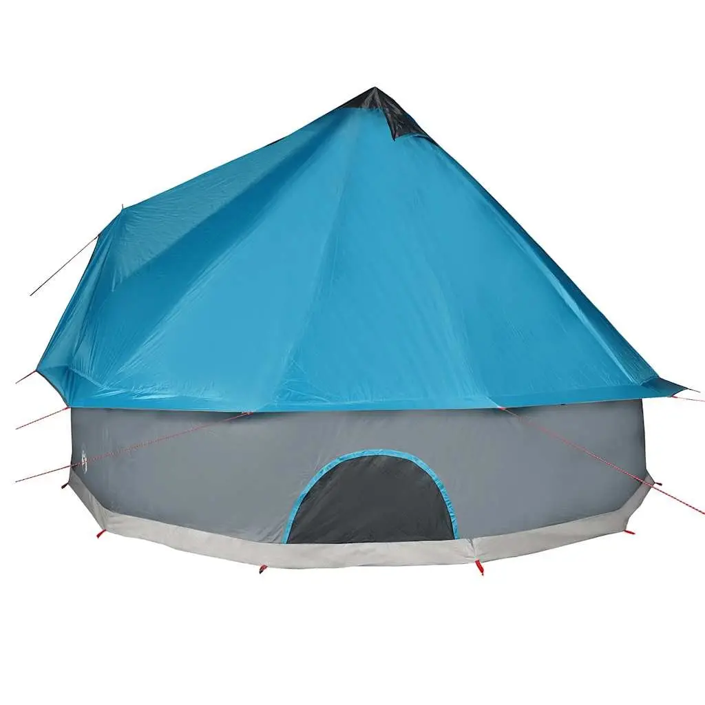 Family Camping Tent 10 Person Tipi Blue Waterproof Outdoor Adventure Shelter