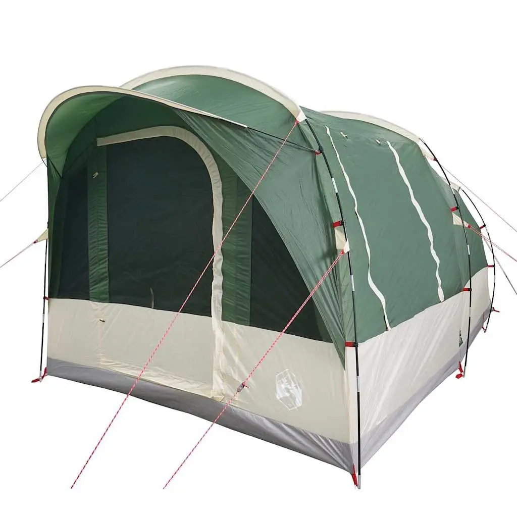 3 Person Waterproof Tunnel Camping Tent Green with Fibreglass Poles Easy Setup