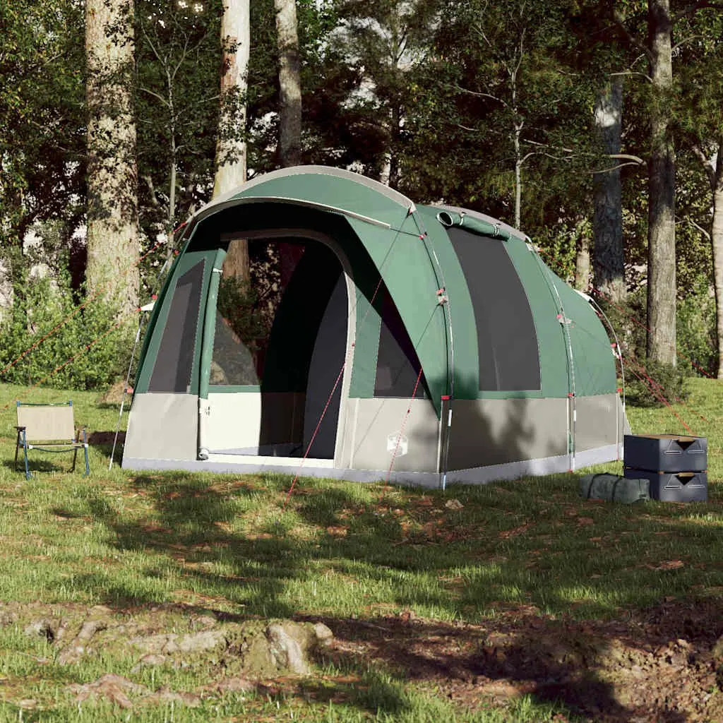 3 Person Waterproof Tunnel Camping Tent Green with Fibreglass Poles Easy Setup
