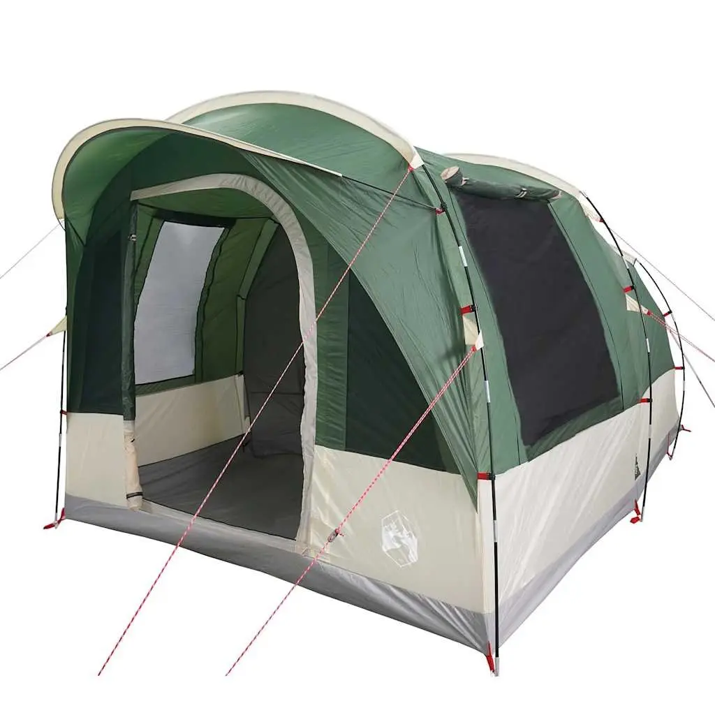 3 Person Waterproof Tunnel Camping Tent Green with Fibreglass Poles Easy Setup