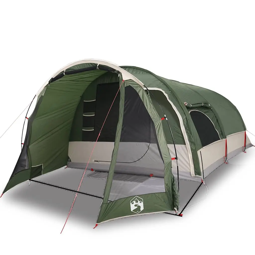 Family Tunnel Tent Waterproof Green 8-Person Easy Setup