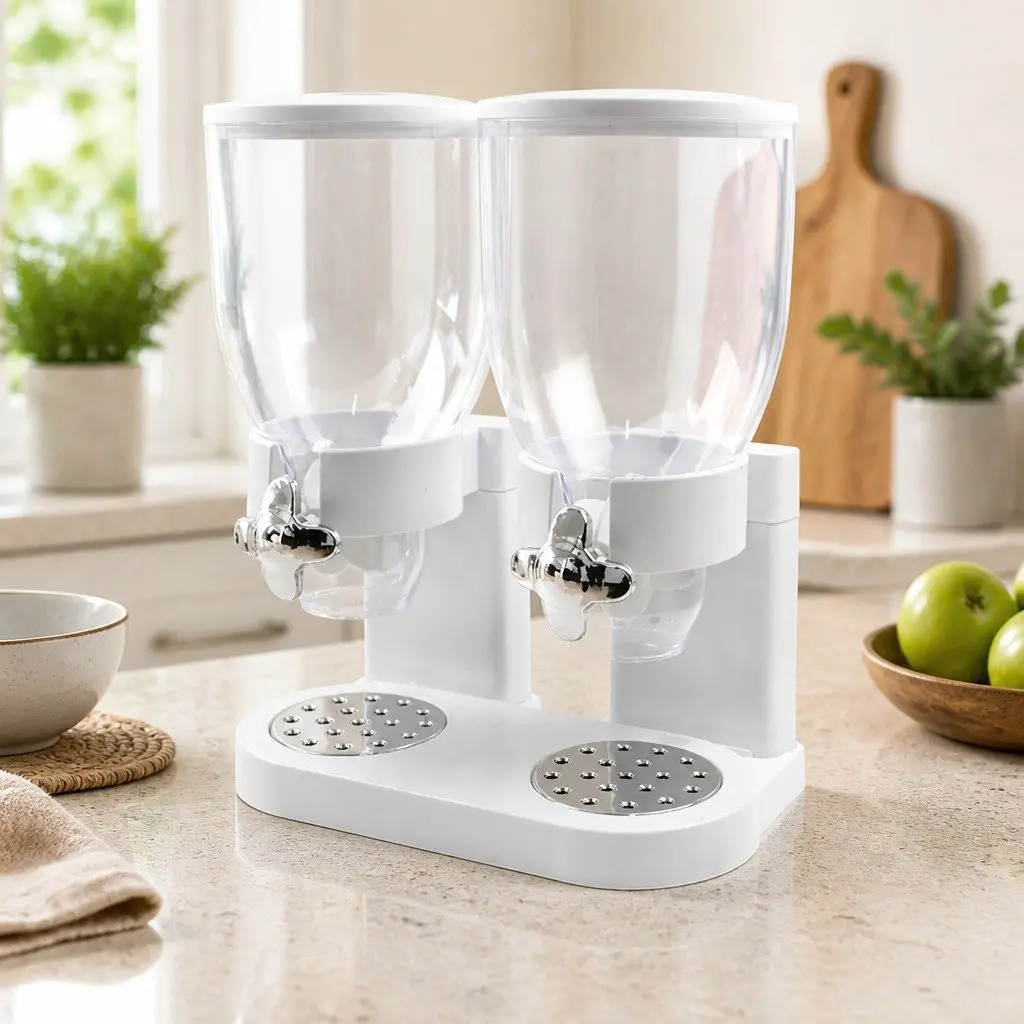Double Cereal Dispenser for Convenience