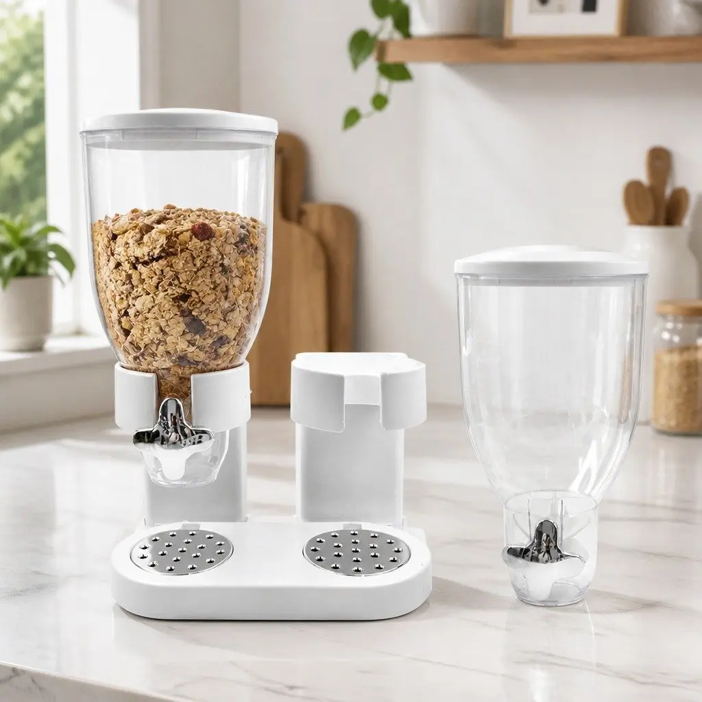 Double Cereal Dispenser for Convenience