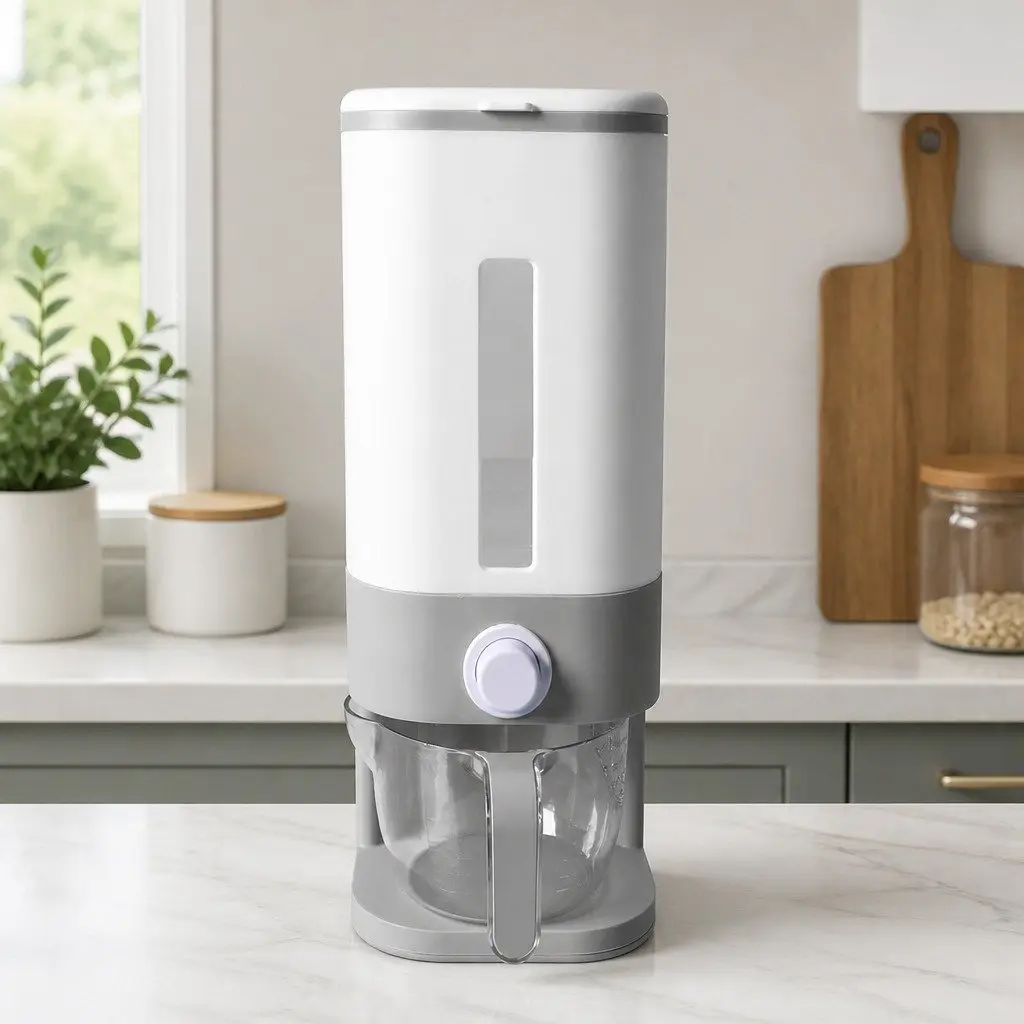 Cereal Dispenser 12L Auto Grain Storage Container Kitchen Food Organiser Button