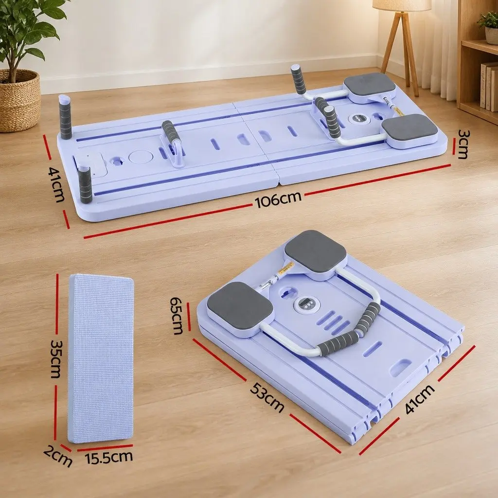 Pilates Board Foldable Reformer Multi Functional Full Body Exercise Trainer