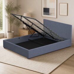 Gas Lift Bed Frame with Headboard King Single Storage Platform Modern Bedroom