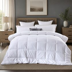 Double Quilt 260GSM Eco-Silk Touch Lightweight Breathable Bedding Comforter