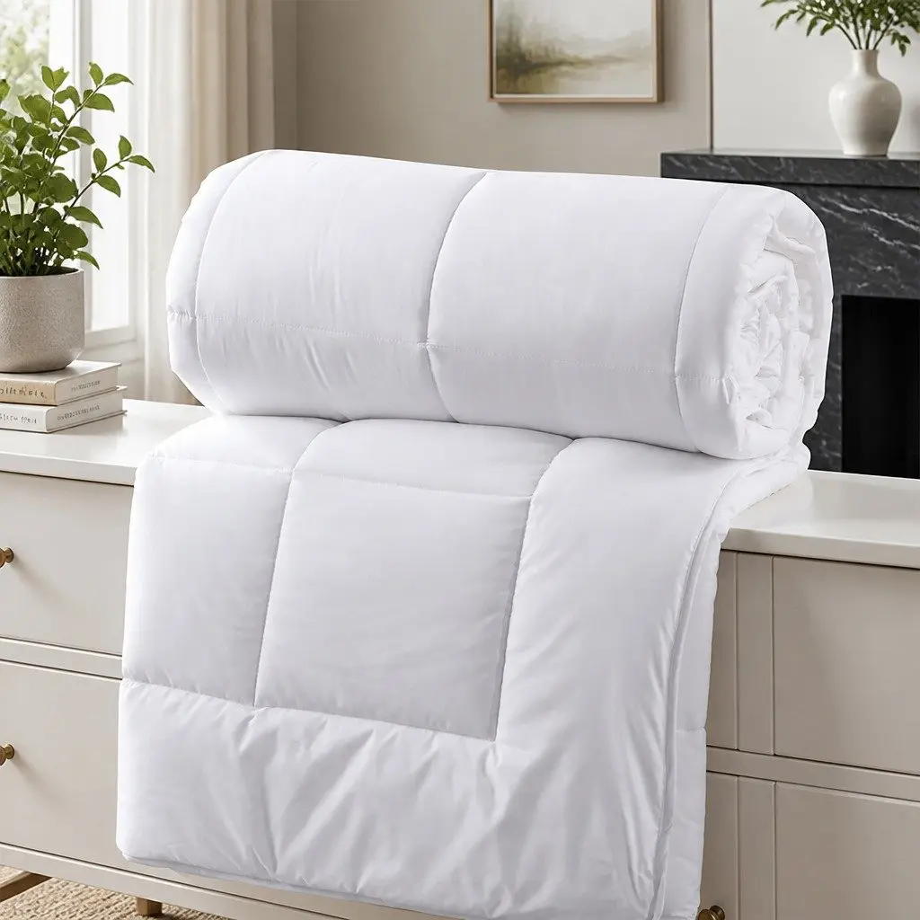 Double Quilt Eco-Silk Touch 260GSM Lightweight Breathable Bedding Comforter