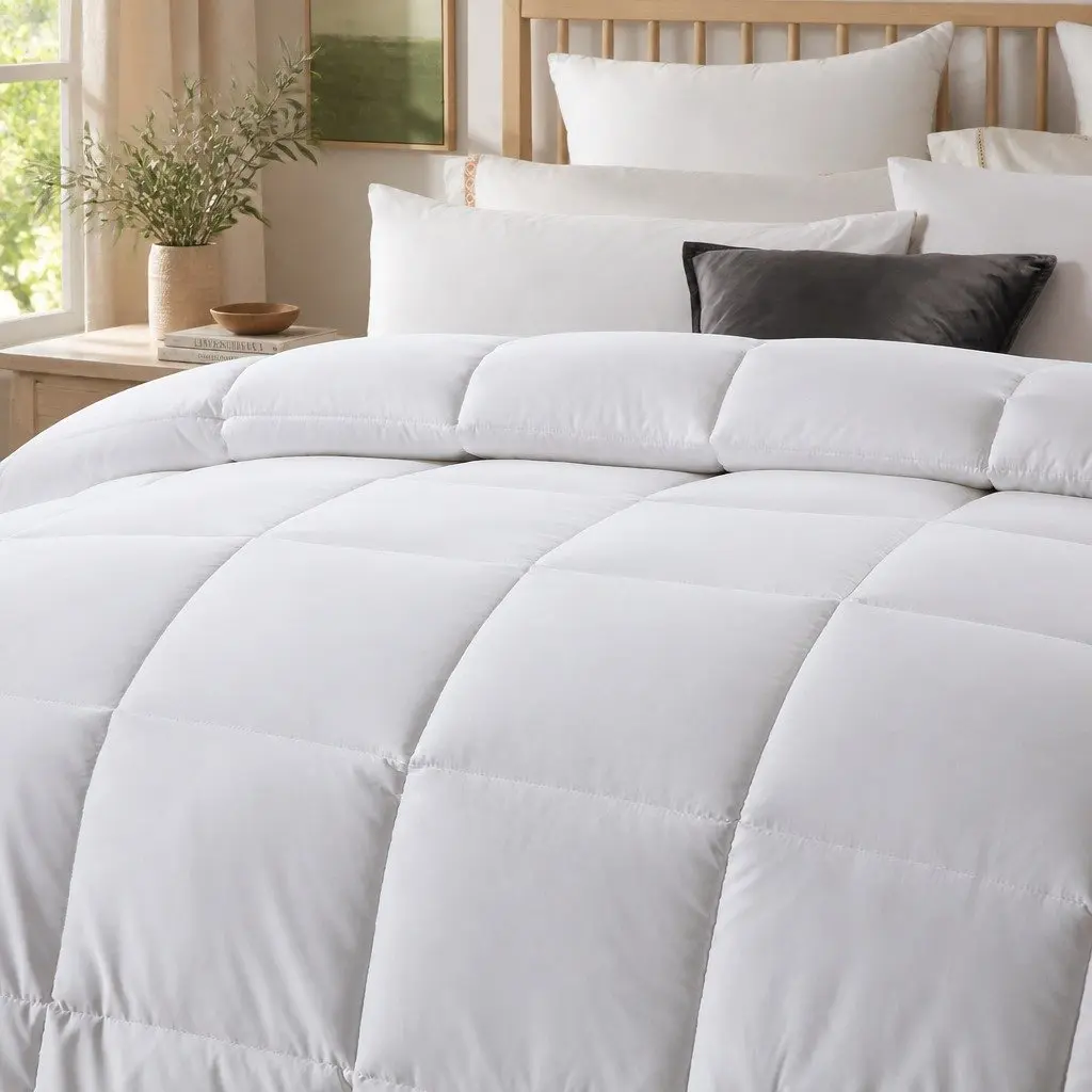 Double Quilt Eco-Silk Touch 260GSM Lightweight Breathable Bedding Comforter