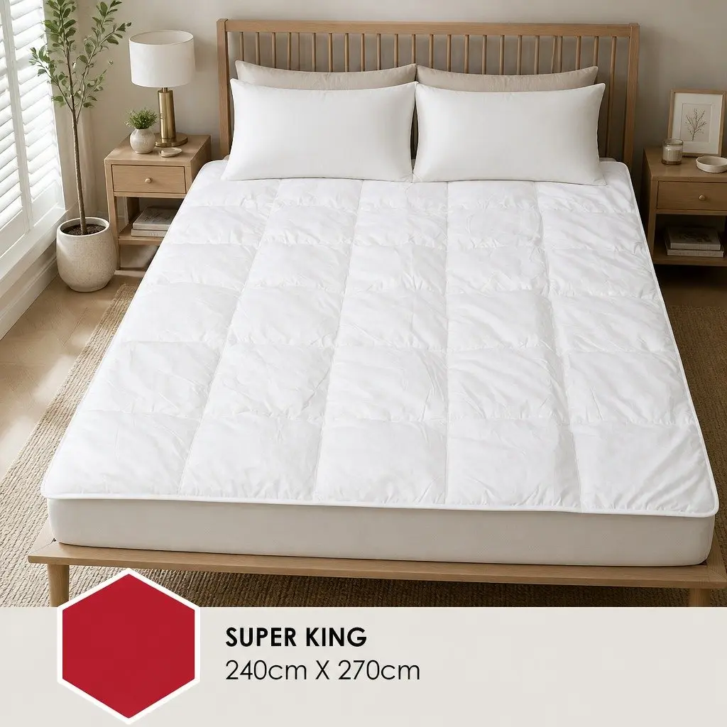 Super King Quilt Lightweight Breathable Cotton Microfibre Silk Fill 240x270cm