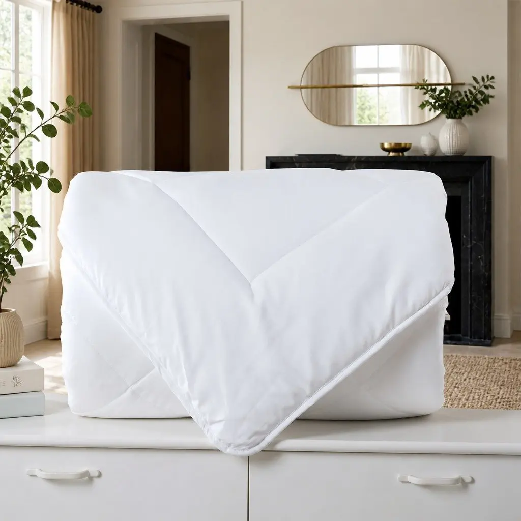 Super King Quilt Lightweight Breathable Cotton Microfibre Silk Fill 240x270cm