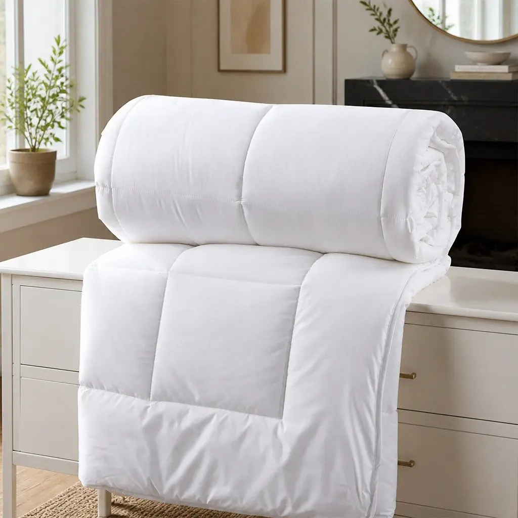 Super King Quilt Lightweight Breathable Cotton Microfibre Silk Fill 240x270cm