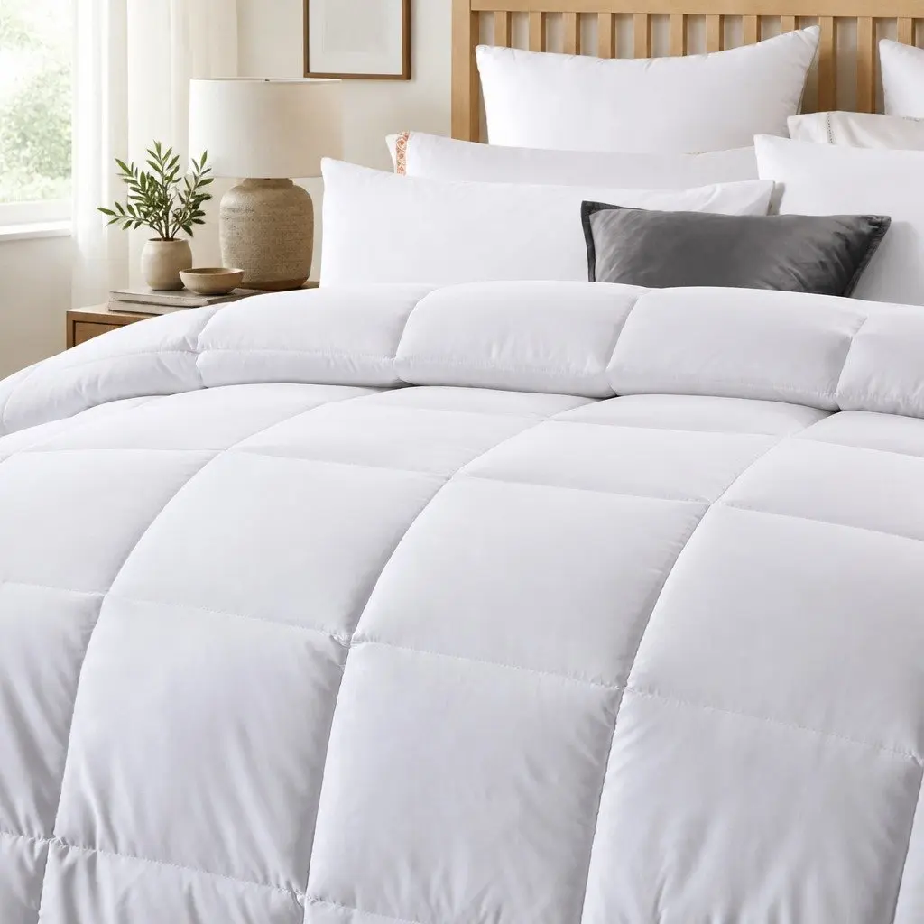 Super King Quilt Lightweight Breathable Cotton Microfibre Silk Fill 240x270cm