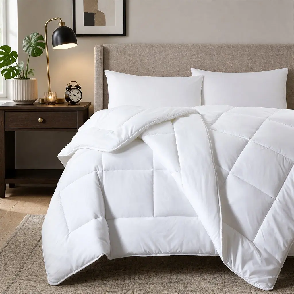 Super King Quilt Lightweight Breathable Cotton Microfibre Silk Fill 240x270cm
