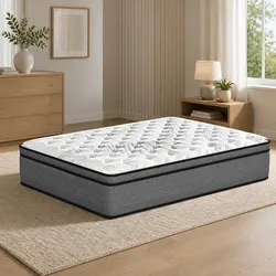 5-Zone Euro Top Double Mattress for a Cozy Bedroom