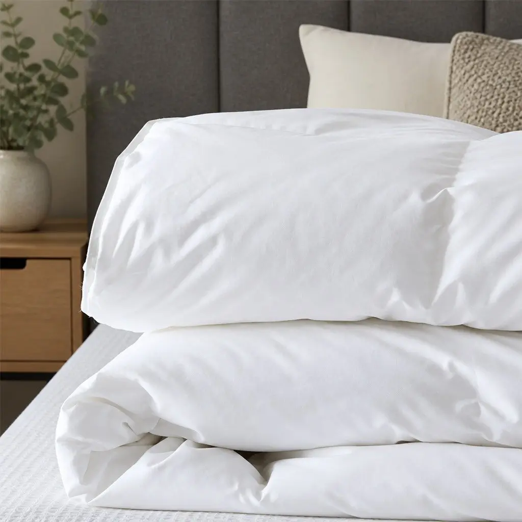Duck Feather Down Quilt Ultra Soft Cotton Cover King Size 500GSM Baffle Box Construction
