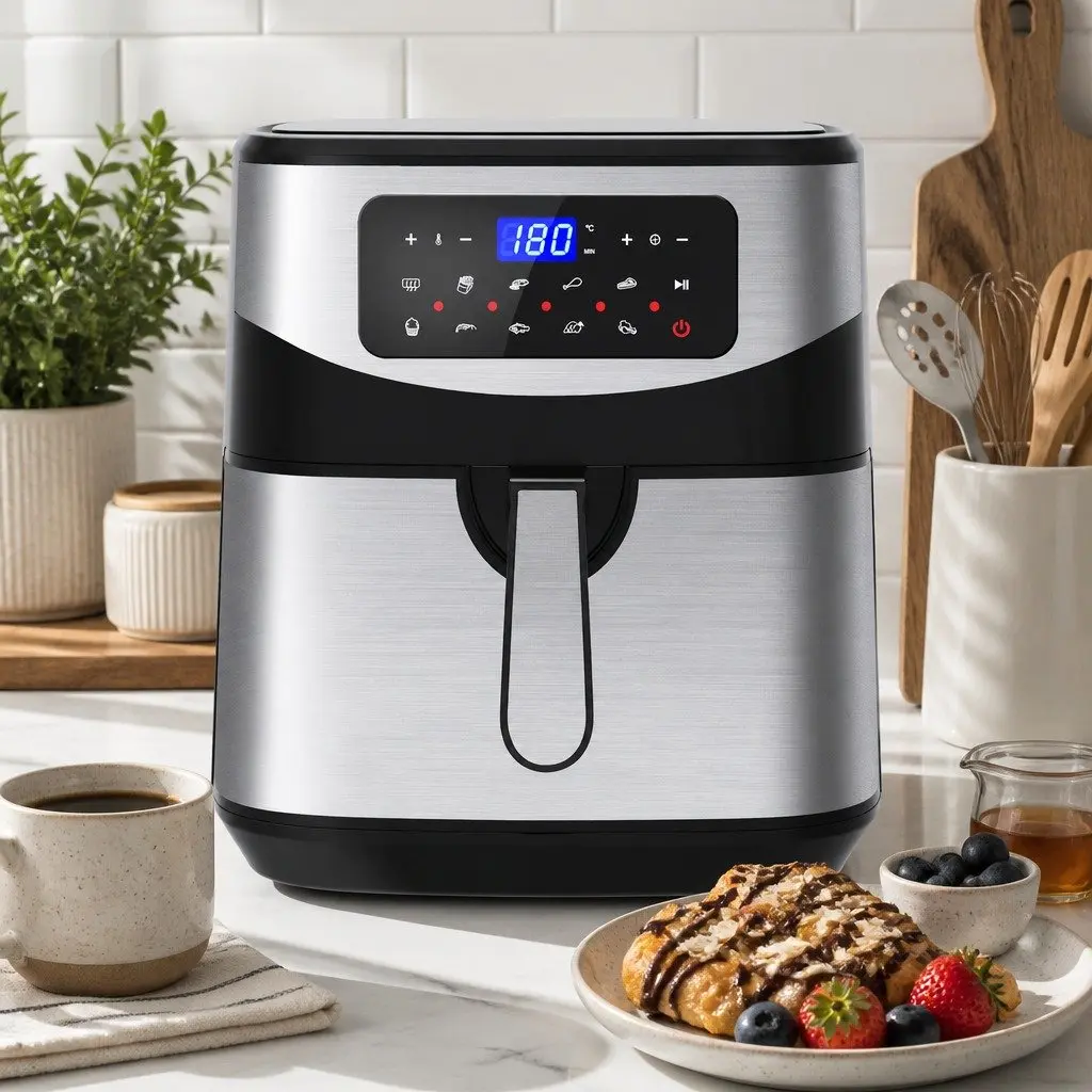 Digital Air Fryer Large Capacity 12L Touch Screen Timer Temperature Control