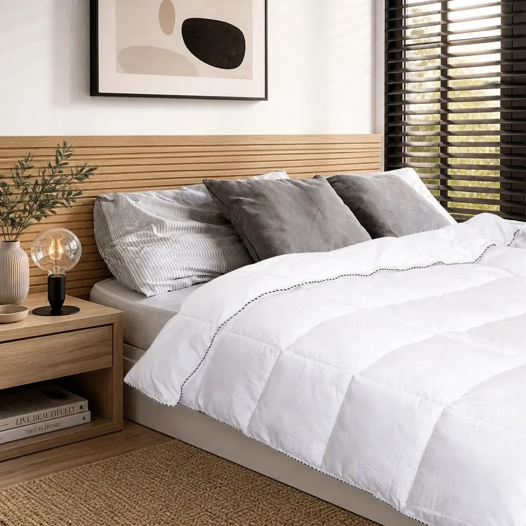 Bamboo Blend Quilt Moisture-Wicking Queen Size 250GSM Breathable Bedding Doona