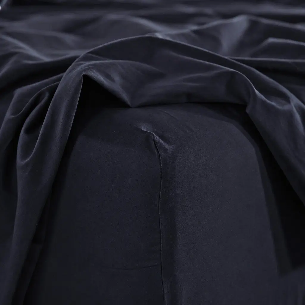 Queen Sheet Set Charcoal Soft Bamboo Cotton Blend 1000TC