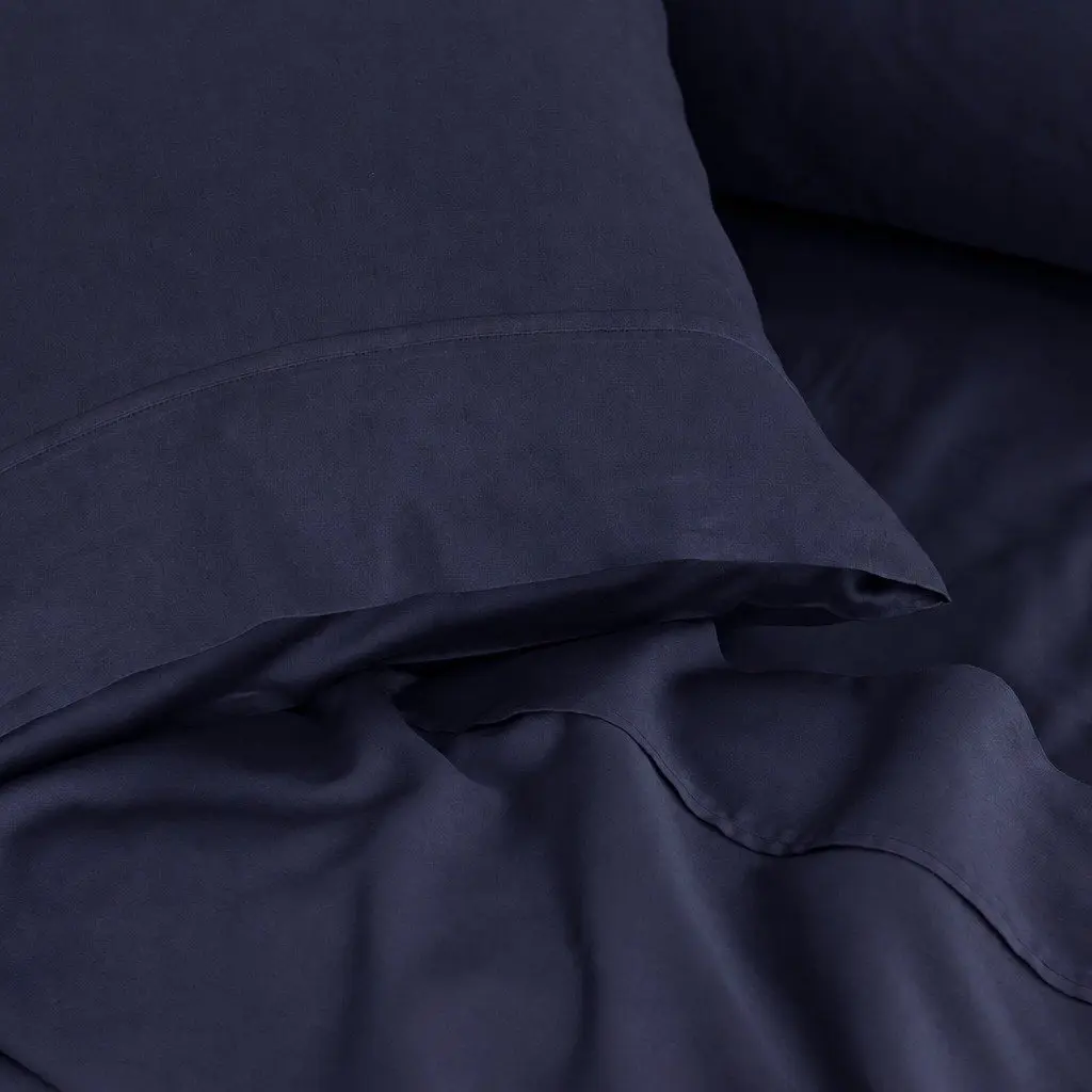 Bamboo Cotton Sheet Set 1000TC Hypoallergenic Royal Blue 4 Piece