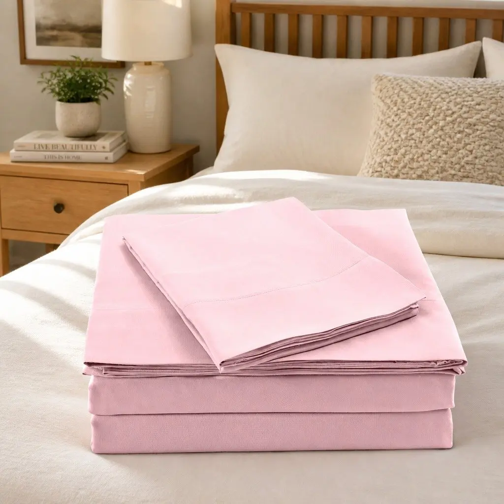 King Bamboo Blend Sheet Set 1000TC Soft Breathable All-Season Bedding
