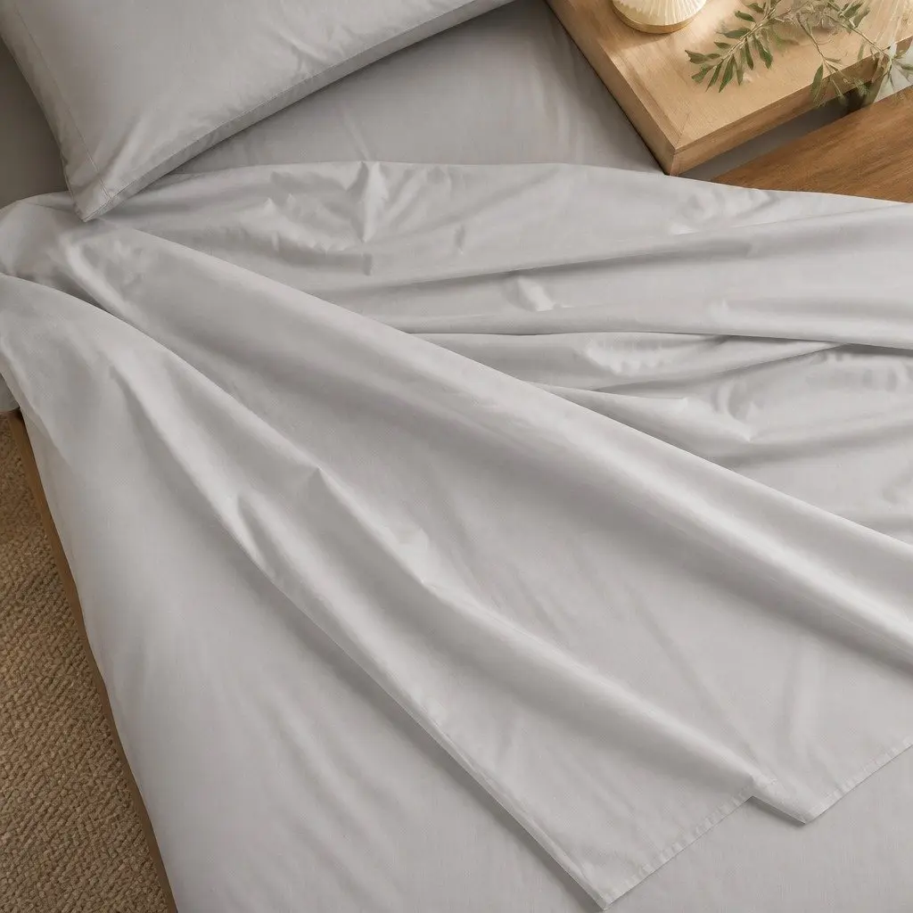 King Bamboo Blend Sheet Set 1000TC Soft Bedding Light Grey