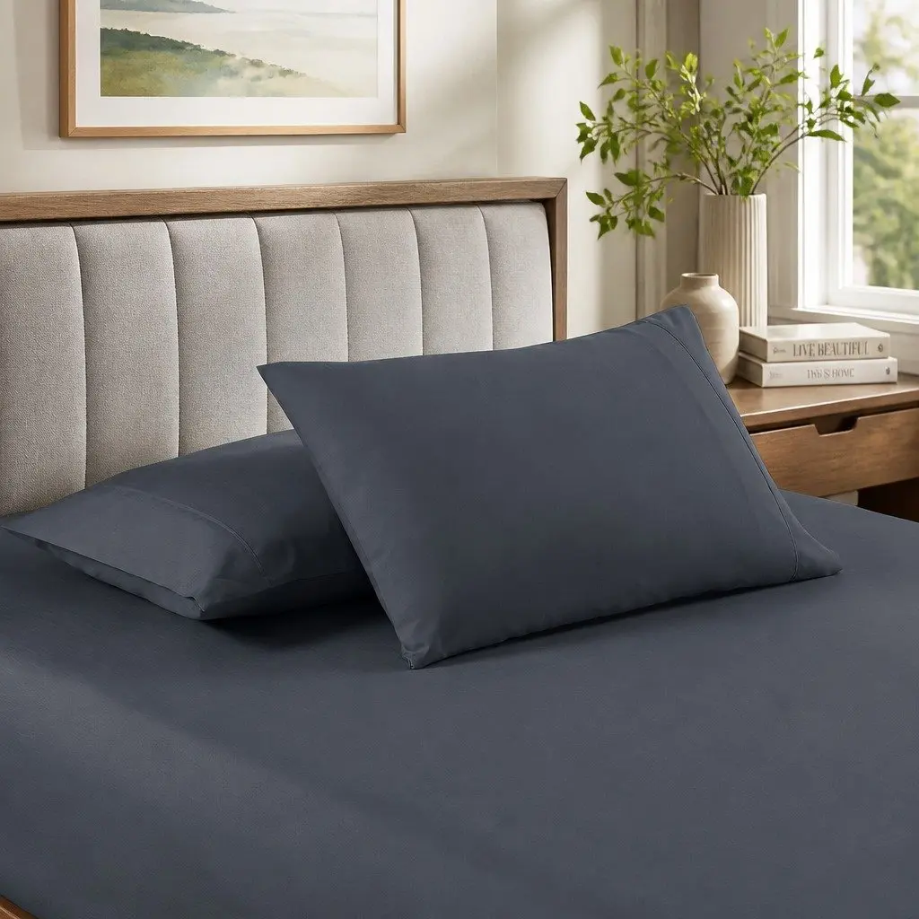 Bamboo Cooling Sheet Set Charcoal 2000TC Single