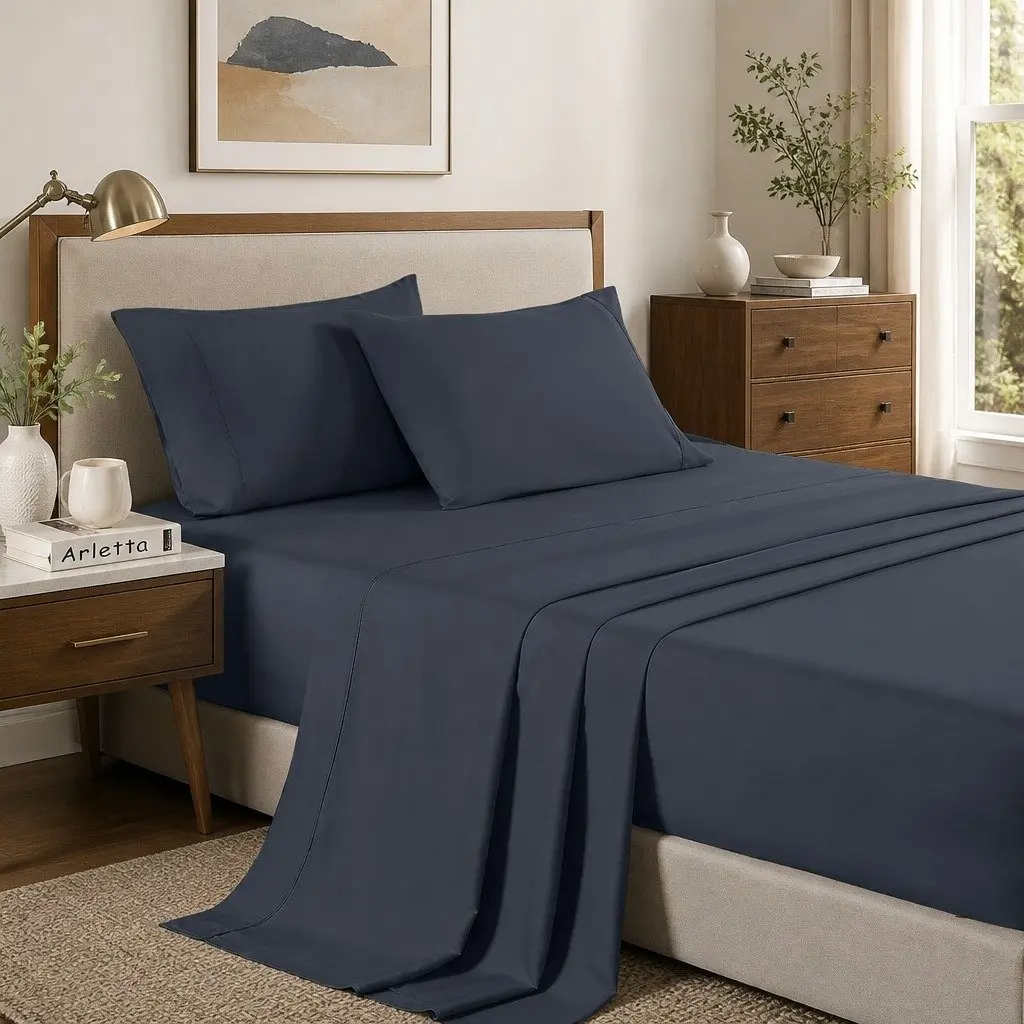 Bamboo Cooling Sheet Set Charcoal 2000TC Single