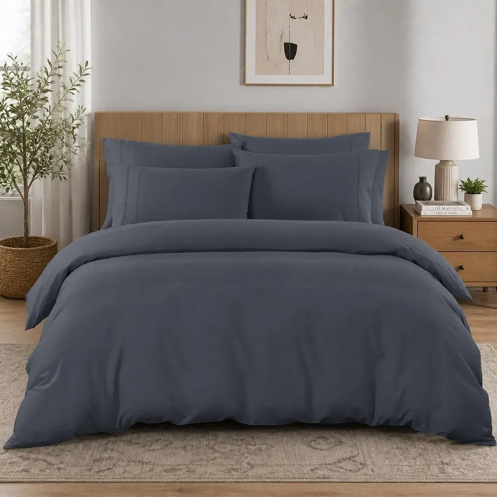 Queen Bedding Set 6-Piece Bamboo Cooling Quilt Cover Fitted Sheet Pillowcases