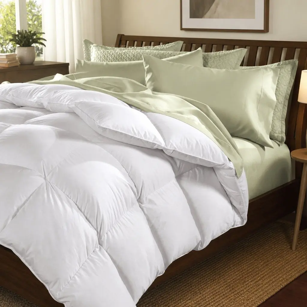 King Quilt All Season Cotton Cover 240cm x 210cm 500GSM Goose Feather Down Filling