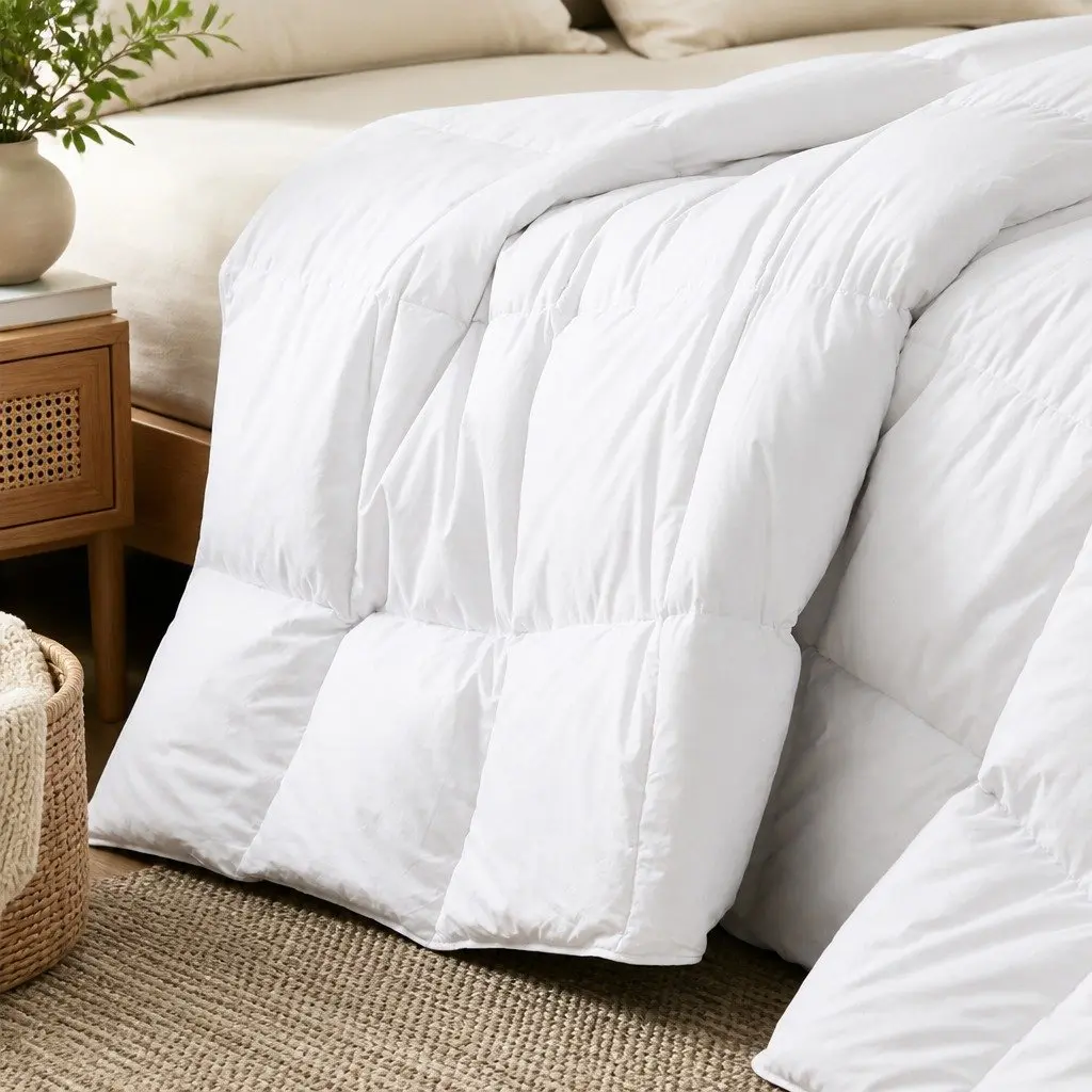 Duck Feather Down Quilt Ultra Soft Cotton Double 500GSM 95% Feather 5% Down