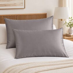 Charcoal Mulberry Silk Pillowcase Twin Pack Just for You 51x76cm