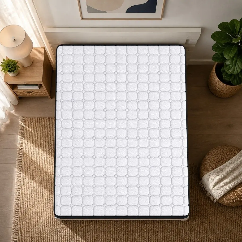 Double Pocket Spring Mattress Medium-Firm 5-Zone Support Hybrid Foam Latex 137x190x30cm