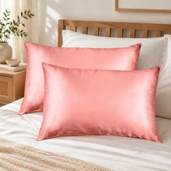 Friendly Blush Silk Pillowcase Twin Pack 51x76cm