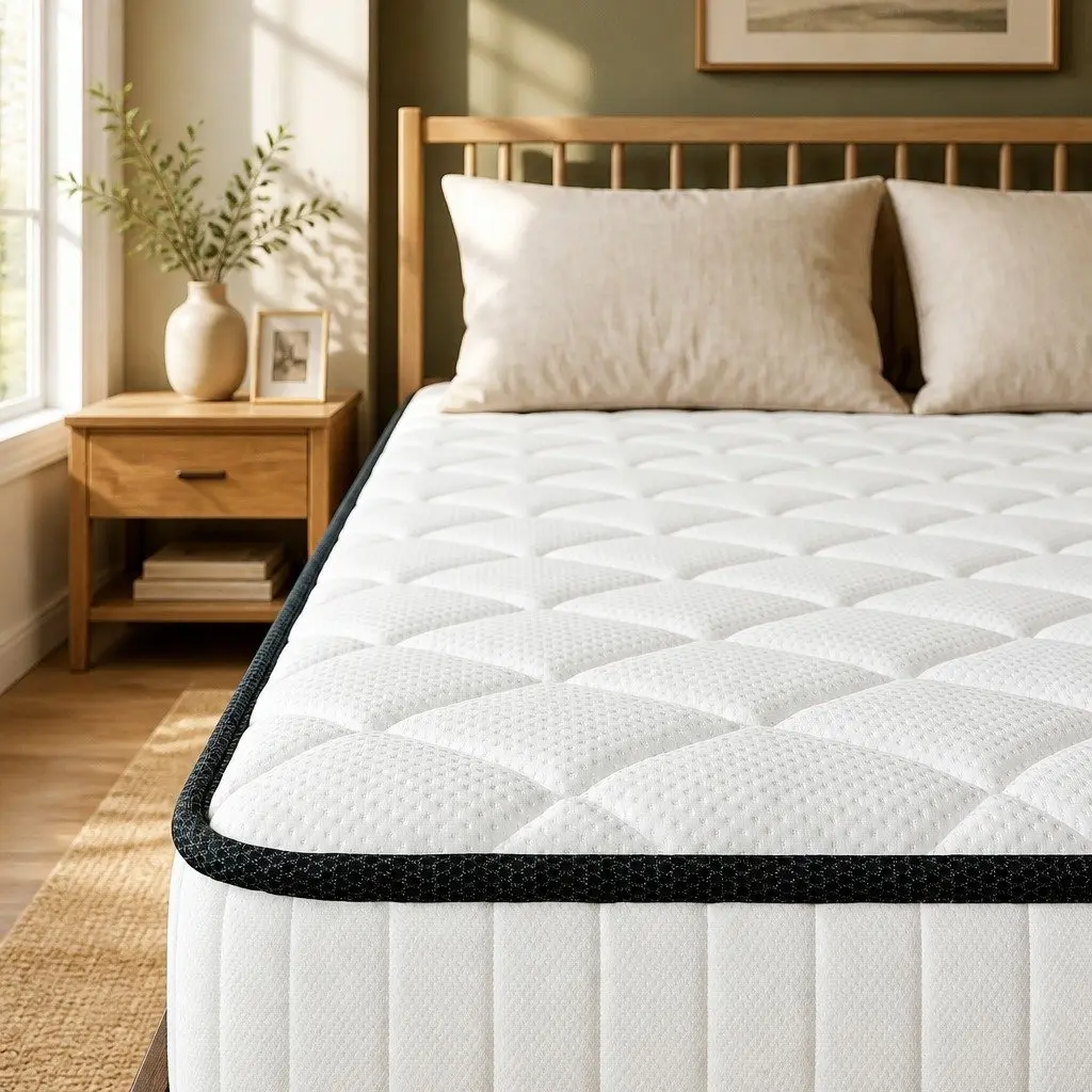 Single Mattress Bonnell Spring 5-Zone Medium-Firm Pressure Relief Support Foam