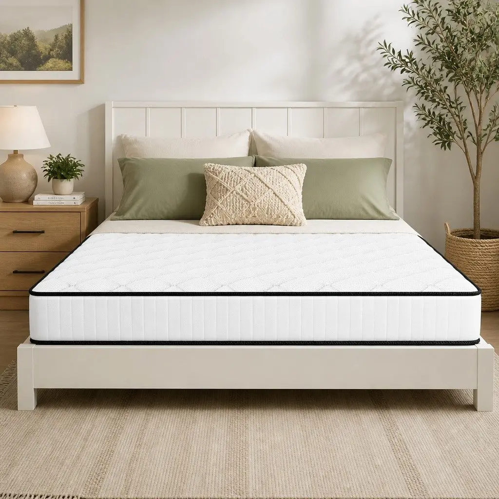 Single Mattress Bonnell Spring 5-Zone Medium-Firm Pressure Relief Support Foam