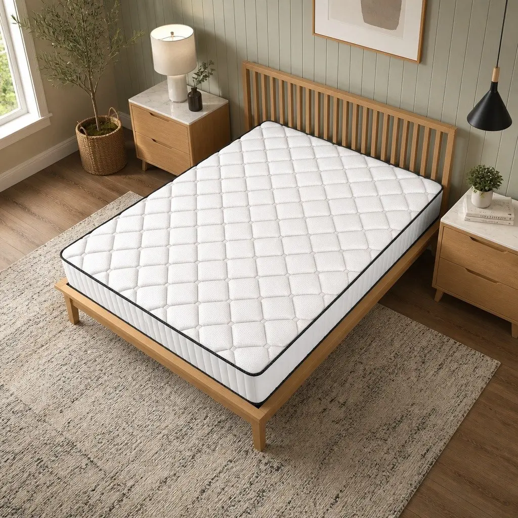 King Single Mattress 5-Zone Pressure Relief Bonnell Spring 21cm