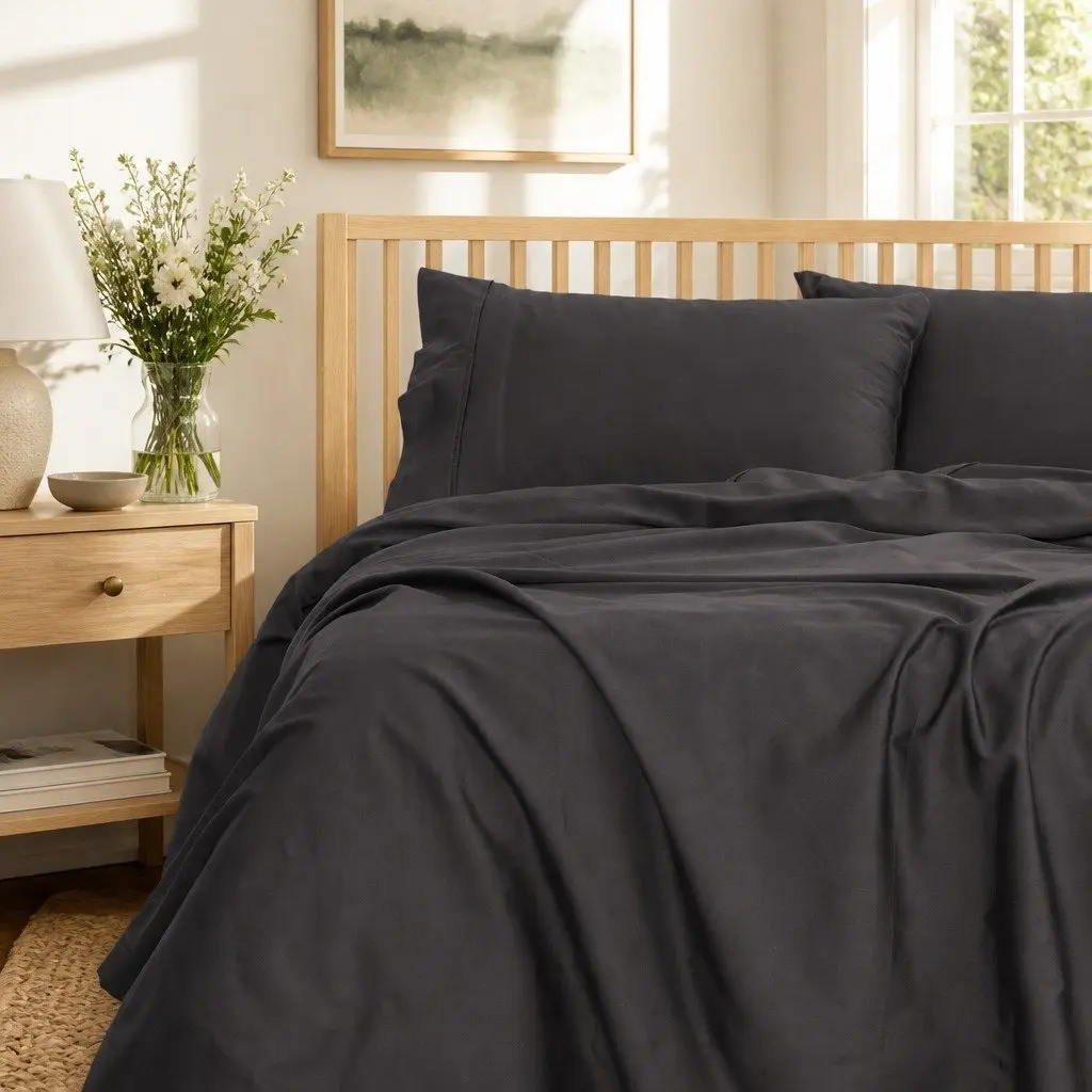 Queen Bamboo Cotton Sheet Set