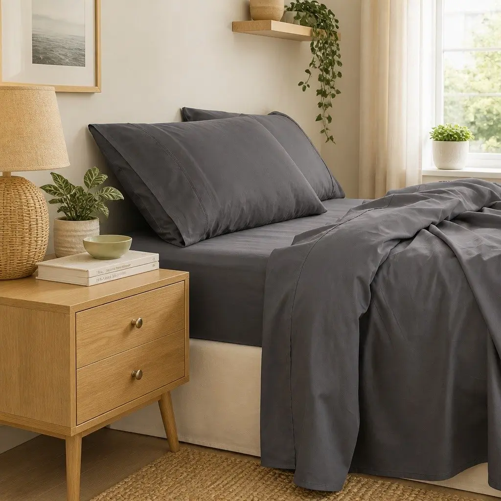 Queen Bamboo Cotton Sheet Set