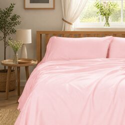 Queen Bamboo Cotton Sheet Set 1000TC Flat Fitted Pillowcases Bedroom Bedding