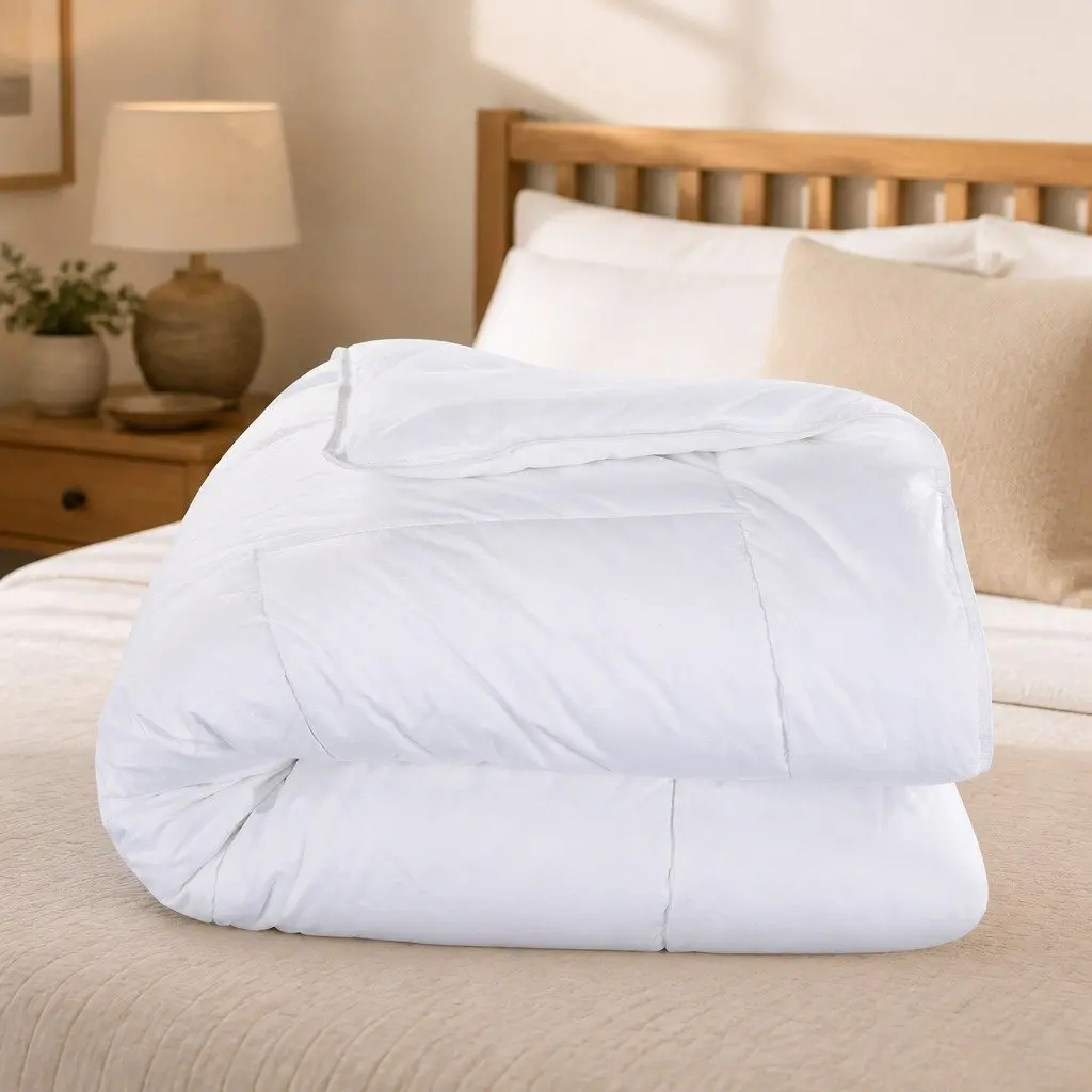 Double Quilt 800GSM Hotel Weight Microfibre Fill Box Stitch Design Bedding