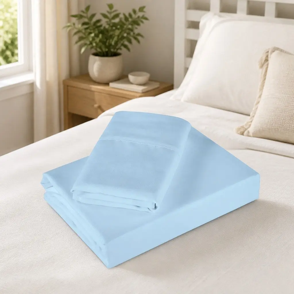 King Sheet Set 1200TC Satin Weave 4 Piece Bedding Pillowcases Flat Fitted