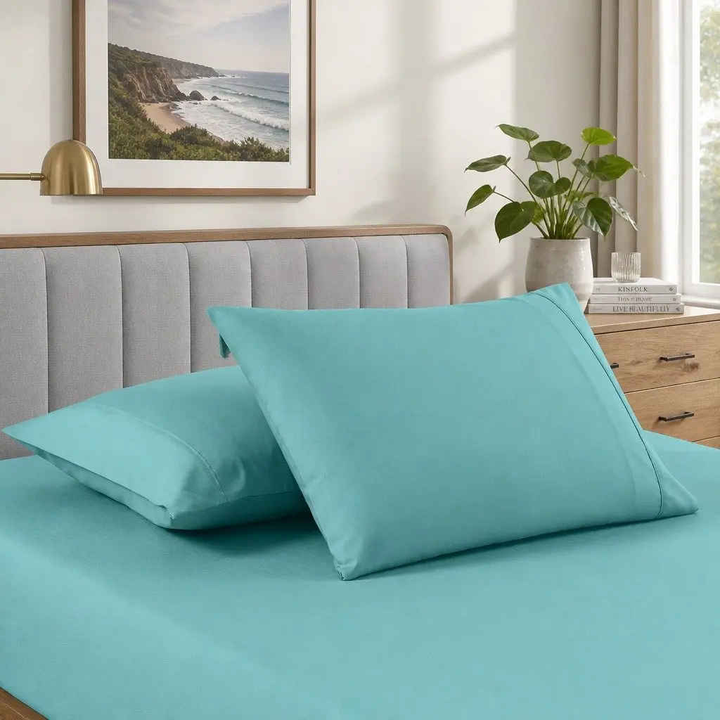 Bamboo Cooling Sheet Set King Size 2000TC Aqua Breathable Moisture Wicking Hypoallergenic