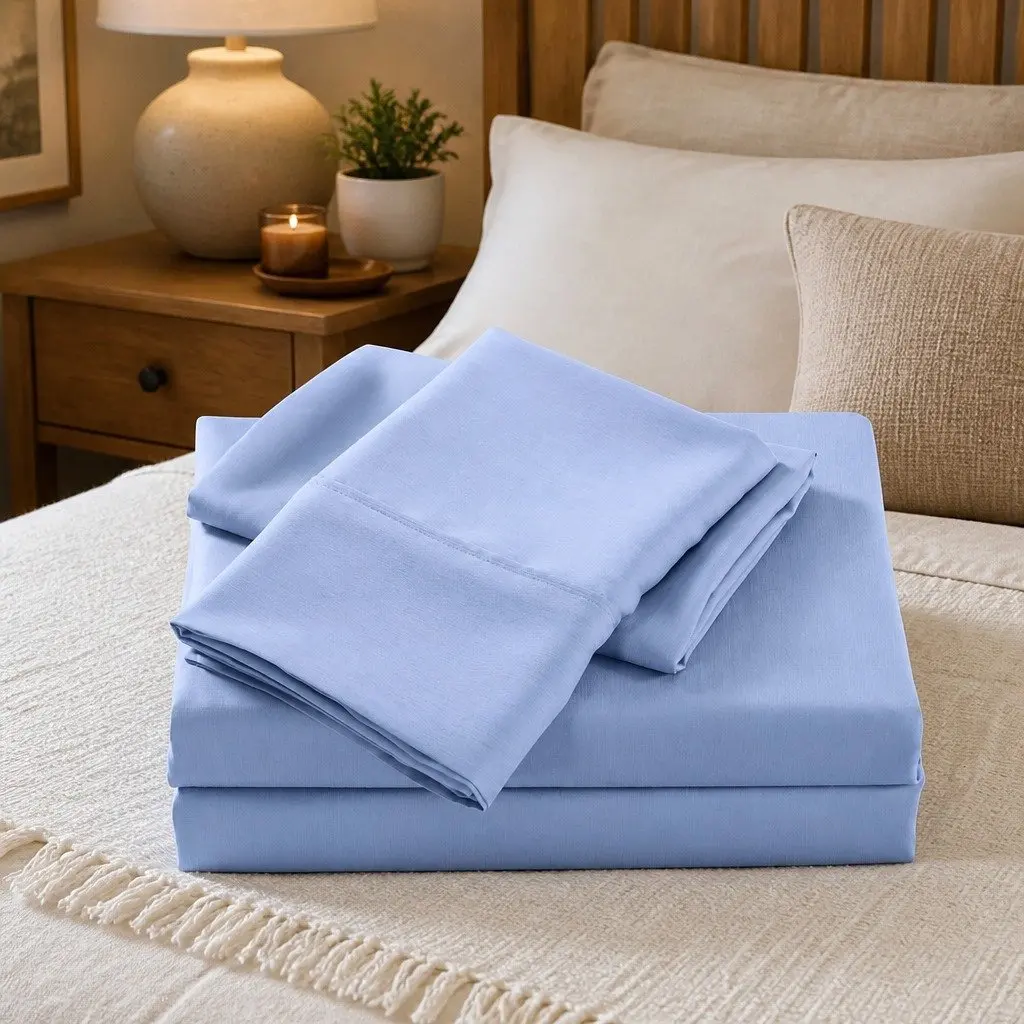 Bamboo Cooling Sheet Set King Size 2000TC Breathable Moisture Wicking