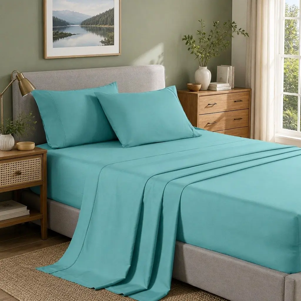 Aqua Bamboo Cooling Sheet Set for Comfort