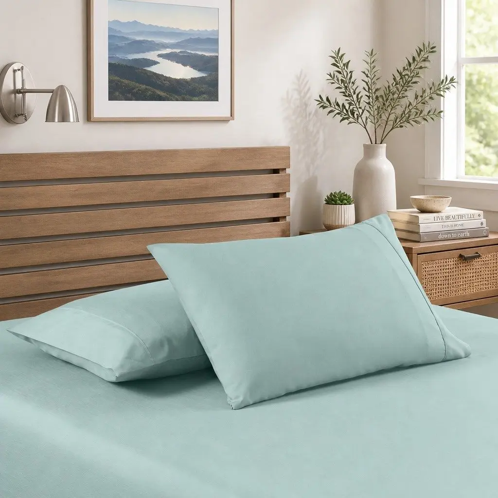 Bamboo Sheet Set Frost Colour 2000TC Single Bed Moisture Wicking Temperature Regulating