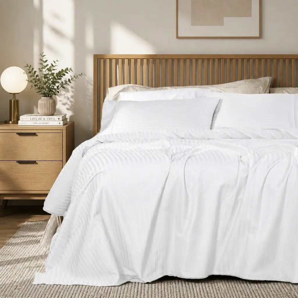 King Damask Stripe Sheet Set